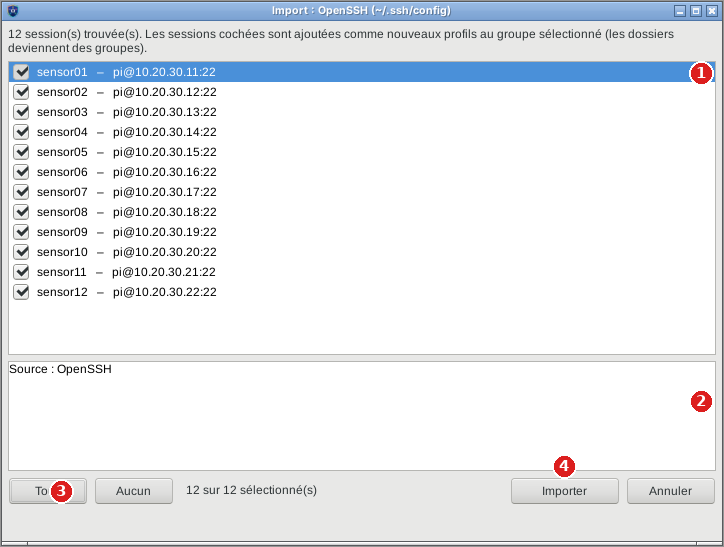 Importation : reprendre les sessions existantes d’autres programmes.